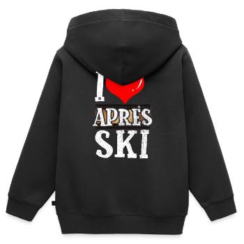 Apres Ski Sayings Ski Ski Snowboard Gift - Sweat Premium à capuche zippé enfant bio - noir - Dos - AI Model Kid Male (0cm)