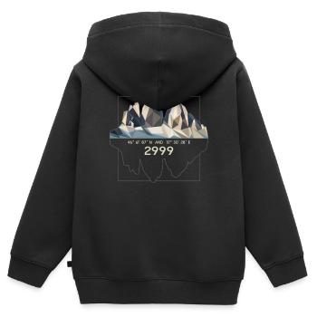 Dolomites Sesto Three Peaks tre cime di lavaredo - Kids Premium Organic Zip-up Hoodie - black - Back - AI Model Kid Male (0cm)