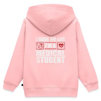 Medicine student - Kids Premium Organic Zip-up Hoodie - rose - Back - AI Model Kid Female (0cm)