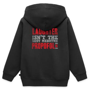 Arzt - Kinder Premium Organic Zip Hoodie - Schwarz - Hinten - AI Model Kid Male (0cm)
