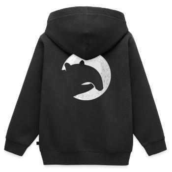 tapir - Sweat Premium à capuche zippé enfant bio - noir - Dos - AI Model Kid Male (0cm)