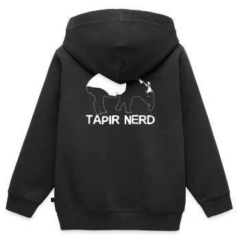 tapir - Sweat Premium à capuche zippé enfant bio - noir - Dos - AI Model Kid Male (0cm)