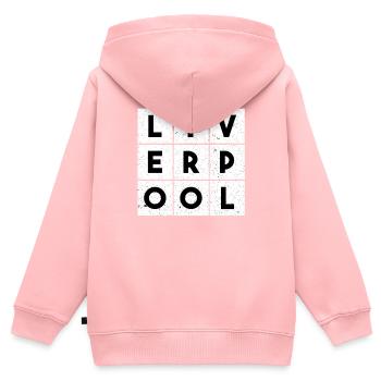 Liverpool - Kinder Premium Organic Zip Hoodie - Rosa - Hinten - AI Model Kid Female (0cm)