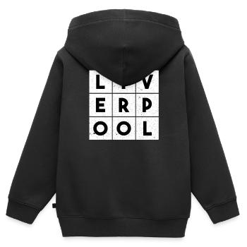 Liverpool - Sweat Premium à capuche zippé enfant bio - noir - Dos - AI Model Kid Male (0cm)