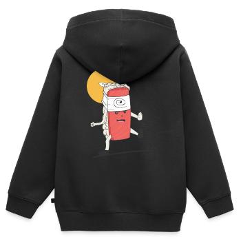 Sushis - Sweat Premium à capuche zippé enfant bio - noir - Dos - AI Model Kid Male (0cm)