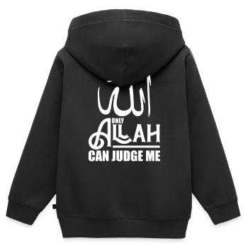 Islam Allah - Kinder Premium Organic Zip Hoodie - Schwarz - Hinten - AI Model Kid Male (0cm)