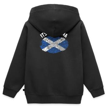 Scotland - Kids Premium Organic Zip-up Hoodie - black - Back - AI Model Kid Male (0cm)