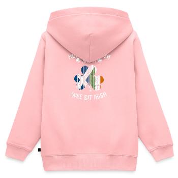 Écosse - Sweat Premium à capuche zippé enfant bio - rose - Dos - AI Model Kid Female (0cm)