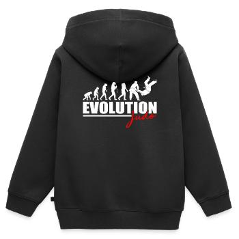 Judo Kampfkunst Kampfsportler - Kinder Premium Organic Zip Hoodie - Schwarz - Hinten - AI Model Kid Male (0cm)