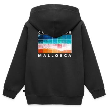 Majorque - Sweat Premium à capuche zippé enfant bio - noir - Dos - AI Model Kid Male (0cm)