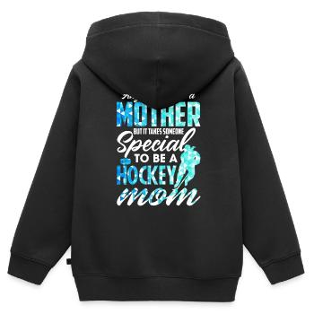 It Takes Someone Special To Be A Hockey Mom Funny - Kinder Premium Organic Zip Hoodie - Schwarz - Hinten - AI Model Kid Male (0cm)