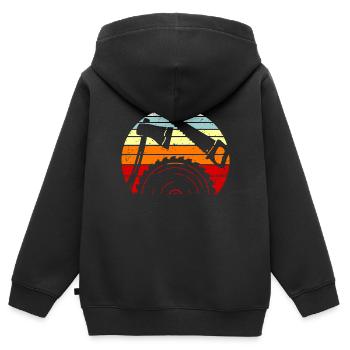 Carpenter carpenter - Kids Premium Organic Zip-up Hoodie - black - Back - AI Model Kid Male (0cm)