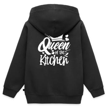 Kitchen queen - Kids Premium Organic Zip-up Hoodie - black - Back - AI Model Kid Male (0cm)