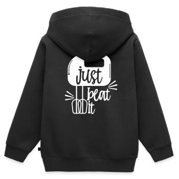kitchen - Kids Premium Organic Zip-up Hoodie - black - Back - AI Model Kid Male (0cm)