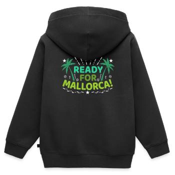 Majorque - Sweat Premium à capuche zippé enfant bio - noir - Dos - AI Model Kid Male (0cm)