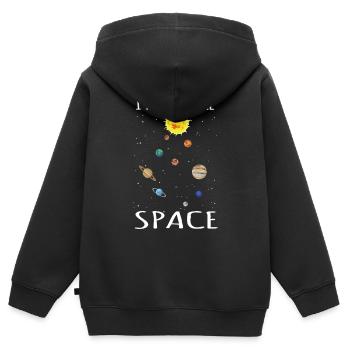 Universe planets - Kids Premium Organic Zip-up Hoodie - black - Back - AI Model Kid Male (0cm)