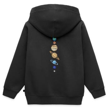 Universe planets - Kids Premium Organic Zip-up Hoodie - black - Back - AI Model Kid Male (0cm)