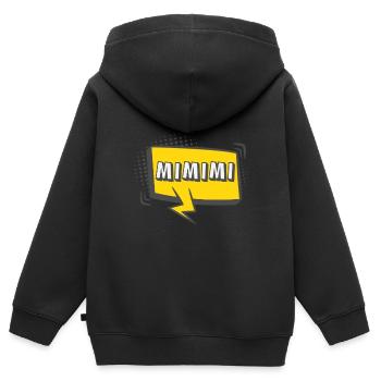 Funny saying work office Mimimi - Kids Premium Organic Zip-up Hoodie - black - Back - AI Model Kid Male (0cm)
