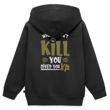 Gaming - Sweat Premium à capuche zippé enfant bio - noir - Dos - AI Model Kid Male (0cm)