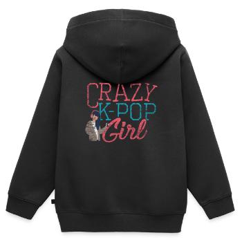 K-POP - Sweat Premium à capuche zippé enfant bio - noir - Dos - AI Model Kid Male (0cm)