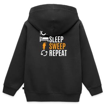 Schornsteinfeger - Kinder Premium Organic Zip Hoodie - Schwarz - Hinten - AI Model Kid Male (0cm)