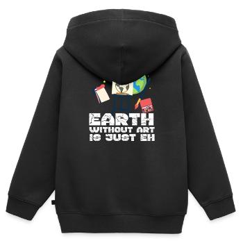 Kunst Künstlerin Künstler Kunsthandwerk Malerei - Kinder Premium Organic Zip Hoodie - Schwarz - Hinten - AI Model Kid Male (0cm)