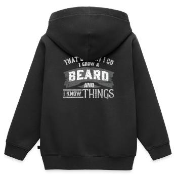 Bart - Kinder Premium Organic Zip Hoodie - Schwarz - Hinten - AI Model Kid Male (0cm)