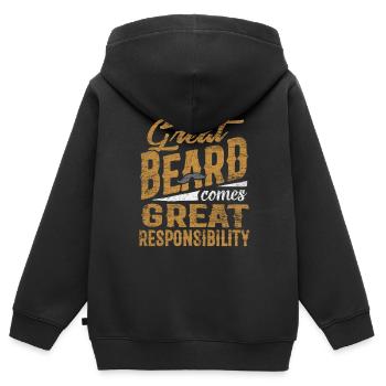 Bart - Kinder Premium Organic Zip Hoodie - Schwarz - Hinten - AI Model Kid Male (0cm)