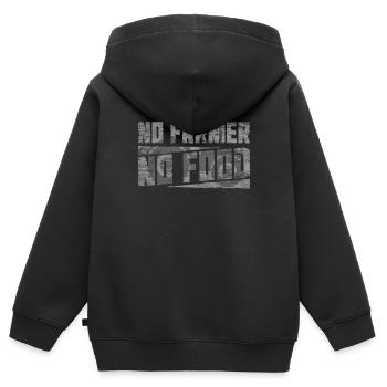 Landwirt - Kinder Premium Organic Zip Hoodie - Schwarz - Hinten - AI Model Kid Male (0cm)