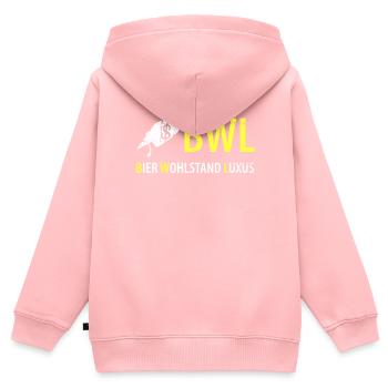 BWL - Kinder Premium Organic Zip Hoodie - Rosa - Hinten - AI Model Kid Female (0cm)
