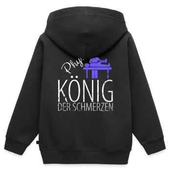 Physiotherapeut Physiotherapie Physio - Kinder Premium Organic Zip Hoodie - Schwarz - Hinten - AI Model Kid Male (0cm)