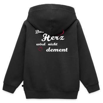 Altenpflegerin - Pflege - Kinder Premium Organic Zip Hoodie - Schwarz - Hinten - AI Model Kid Male (0cm)