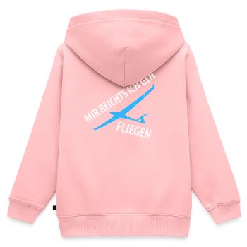 Je vais voler - Sweat Premium à capuche zippé enfant bio - rose - Dos - AI Model Kid Female (0cm)