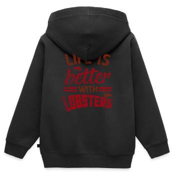 Hummer - Kinder Premium Organic Zip Hoodie - Schwarz - Hinten - AI Model Kid Male (0cm)