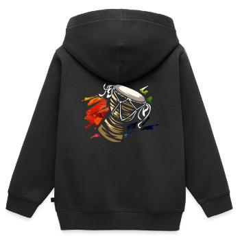 Afrobeat Fela Kuti Funk - Kinder Premium Organic Zip Hoodie - Schwarz - Hinten - AI Model Kid Male (0cm)