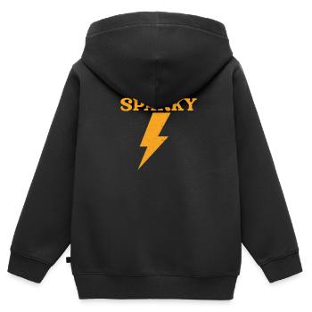 Electrician electricity electrics electronics gift - Kids Premium Organic Zip-up Hoodie - black - Back - AI Model Kid Male (0cm)