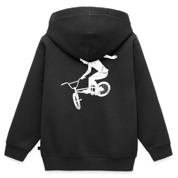 BMX - Sweat Premium à capuche zippé enfant bio - noir - Dos - AI Model Kid Male (0cm)