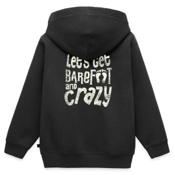 pieds nus - Sweat Premium à capuche zippé enfant bio - noir - Dos - AI Model Kid Male (0cm)