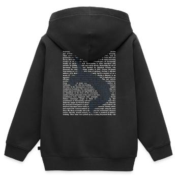 Freerunning - Kinder Premium Organic Zip Hoodie - Schwarz - Hinten - AI Model Kid Male (0cm)