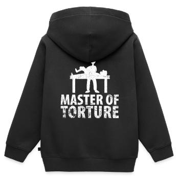 Physiotherapist Humorous Gift Saying Funny - Kids Premium Organic Zip-up Hoodie - black - Back - AI Model Kid Male (0cm)