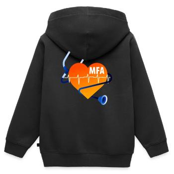 MFA Medical Assistant Physician Assistant - Kids Premium Organic Zip-up Hoodie - black - Back - AI Model Kid Male (0cm)