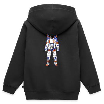 Astronaut - Kinder Premium Organic Zip Hoodie - Schwarz - Hinten - AI Model Kid Male (0cm)