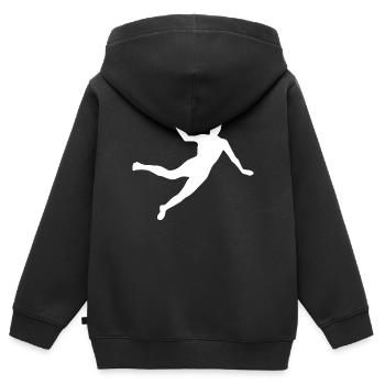 Handball - Sweat Premium à capuche zippé enfant bio - noir - Dos - AI Model Kid Male (0cm)