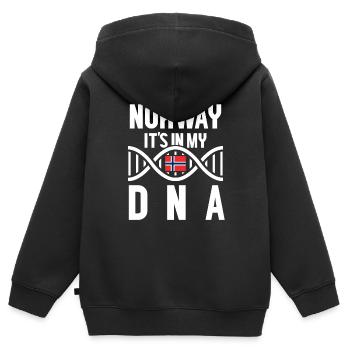 Norway - Kids Premium Organic Zip-up Hoodie - black - Back - AI Model Kid Male (0cm)
