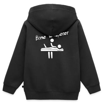 Physiotherapist Humorous Gift Saying Funny - Kids Premium Organic Zip-up Hoodie - black - Back - AI Model Kid Male (0cm)
