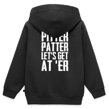 Pitter Patter Let's Get At _Er Funny Letterkenny - Kinder Premium Organic Zip Hoodie - Schwarz - Hinten - AI Model Kid Male (0cm)