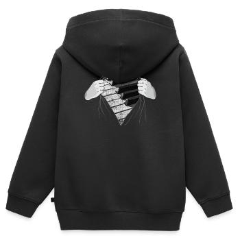 Piano piano - Kids Premium Organic Zip-up Hoodie - black - Back - AI Model Kid Male (0cm)