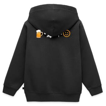 Piano piano - Kids Premium Organic Zip-up Hoodie - black - Back - AI Model Kid Male (0cm)