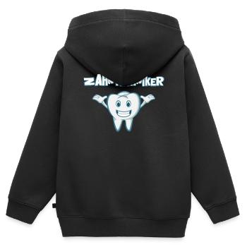 Zahntechnik Zahntechniker - Kinder Premium Organic Zip Hoodie - Schwarz - Hinten - AI Model Kid Male (0cm)