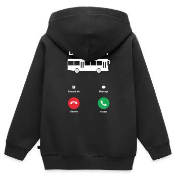 Busfahrer - Kinder Premium Organic Zip Hoodie - Schwarz - Hinten - AI Model Kid Male (0cm)